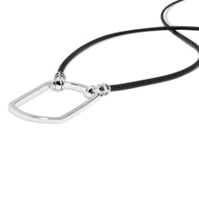 Load image into Gallery viewer, Essentials Black Leather with Silver Plated Dog Tag Loop